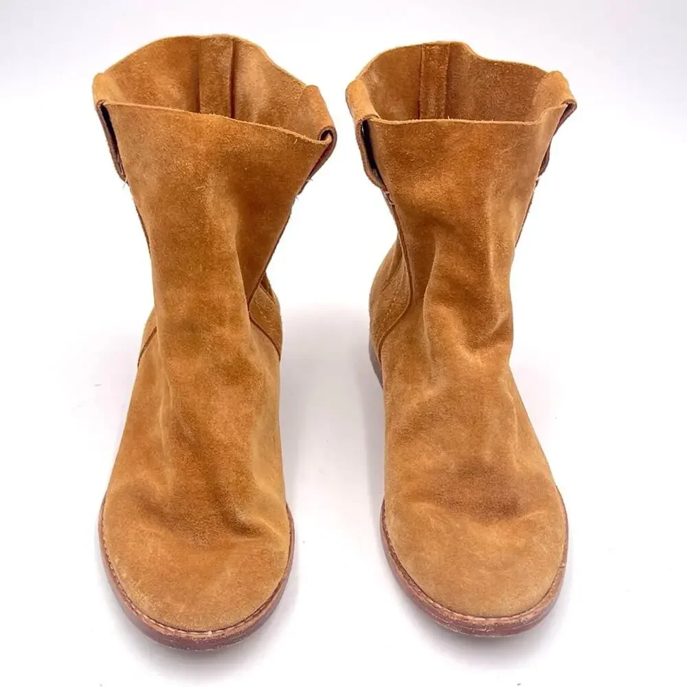 JOIE - REVOLVE Pinyon Boot cognac suede ankle booties size 7